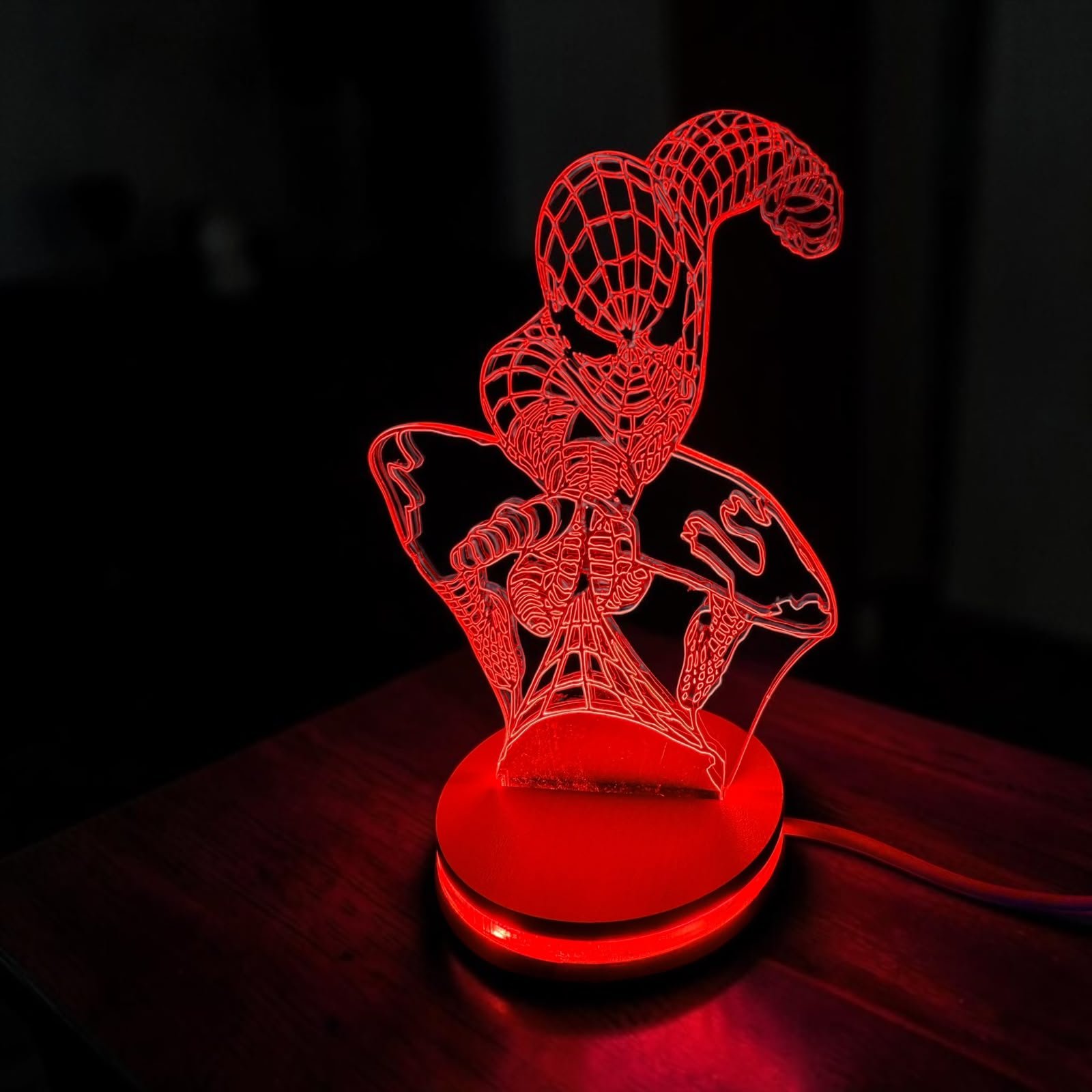 Spiderman crystal night lamp