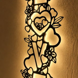 Modernized Love wall hanging night light