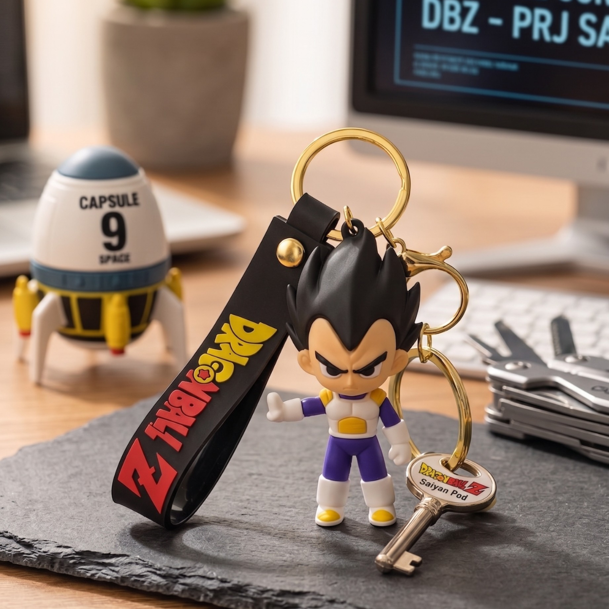 DBZ Vegeta keyring