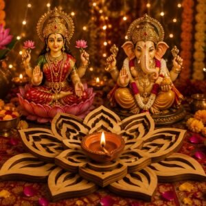Royal Lotus MDF Diya Holder