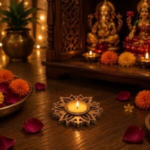 Infinity Petal MDF Diya Holder