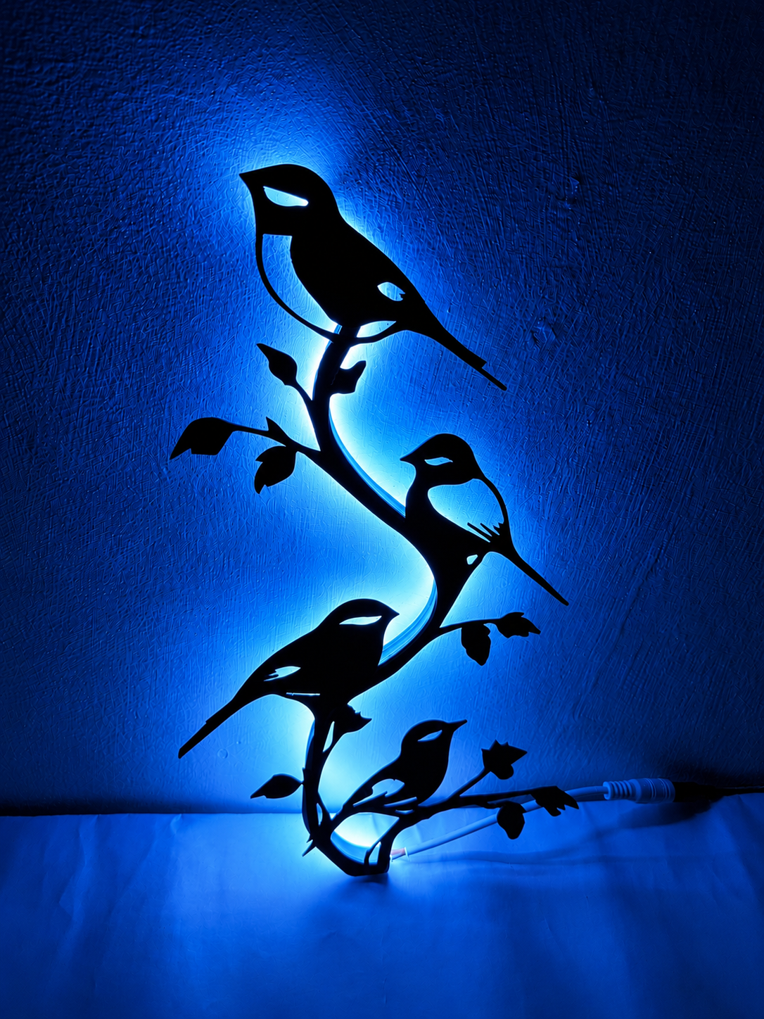 Sparrow branch wall hanging night light