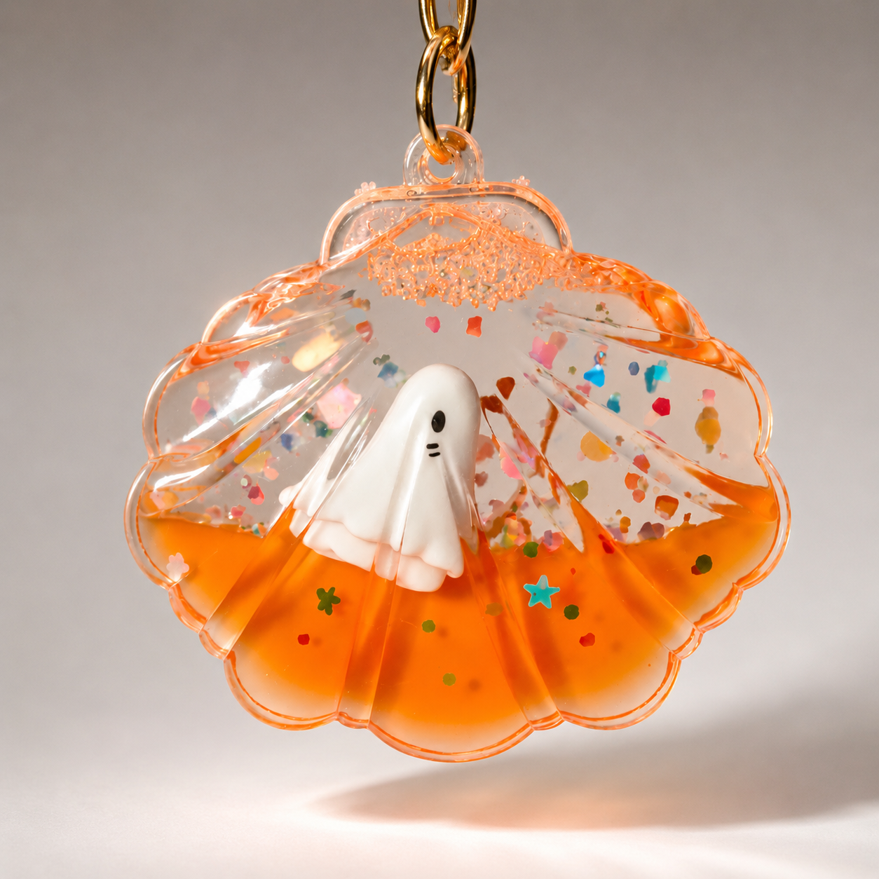 Starry resin white seal bagcharm