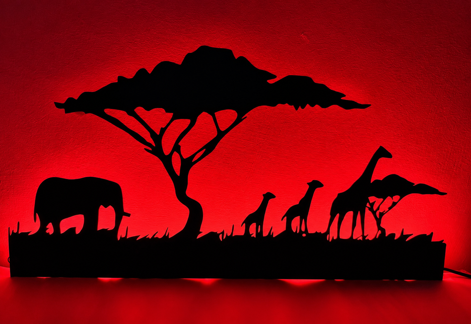 Forest scenery wall hanging night light