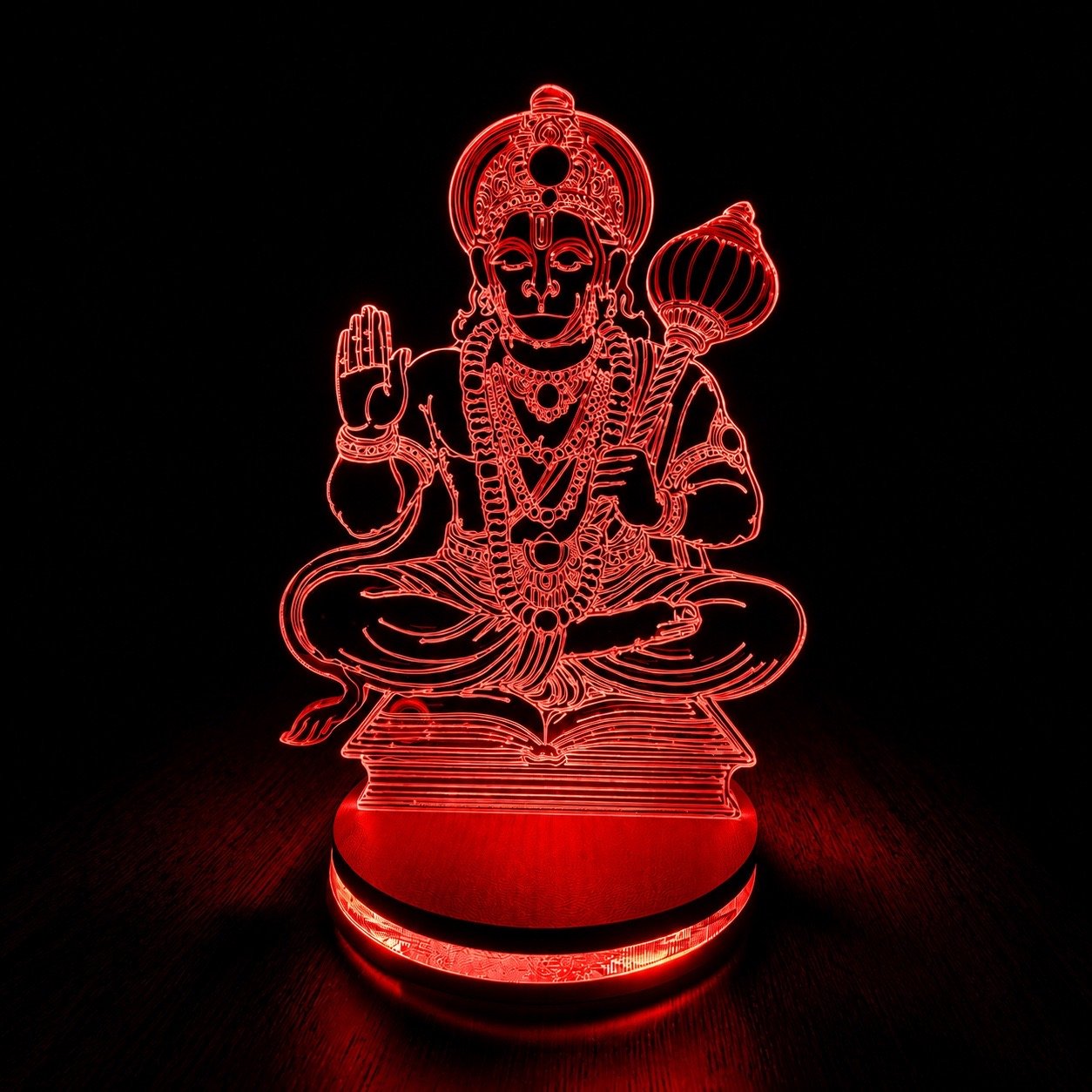 Hanuman ji crystal light
