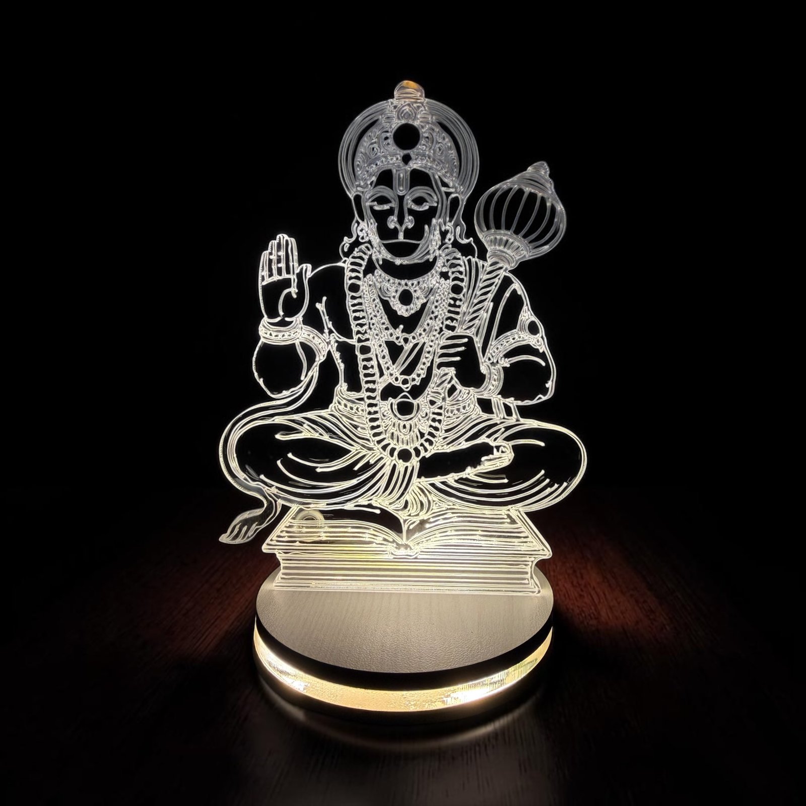 Hanuman ji crystal light