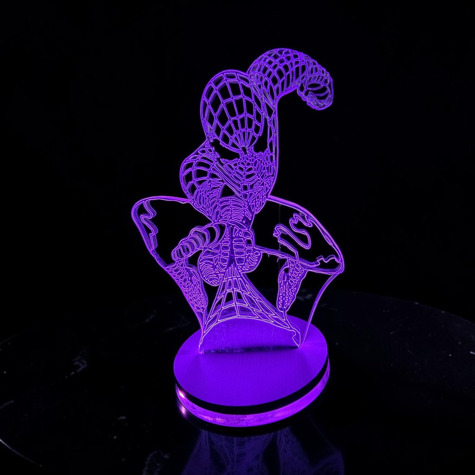Spiderman crystal night lamp