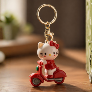 Hello kitty red scooter keyring/bagcharm
