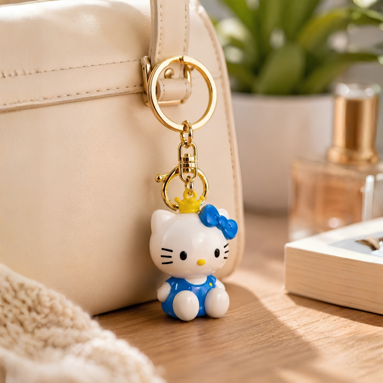 Hello kitty blue keyring/bagcharm