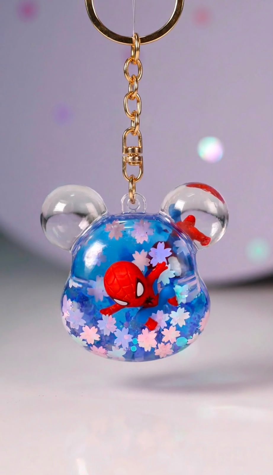 Floating Spiderman resin bagcharm
