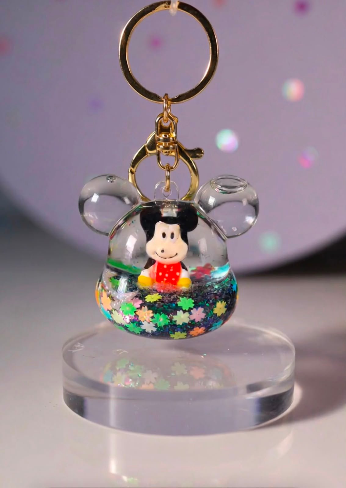 Floating Mickey resin bagcharm