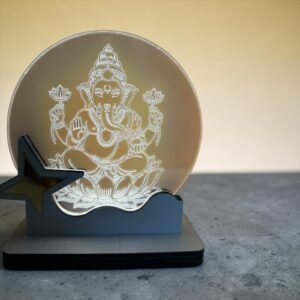 Ganesh ji crystal light