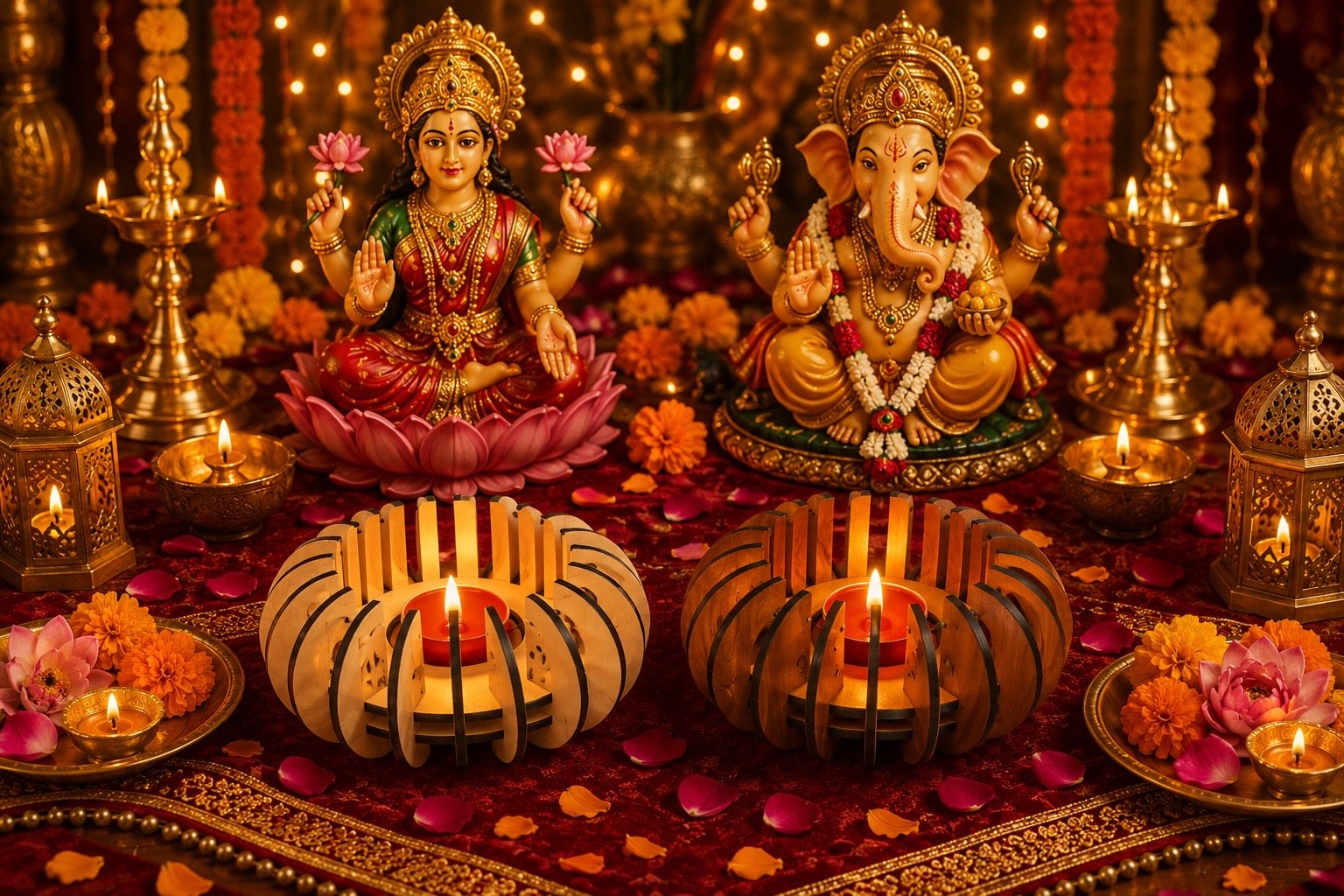 LumiSphere MDF Diya Holder
