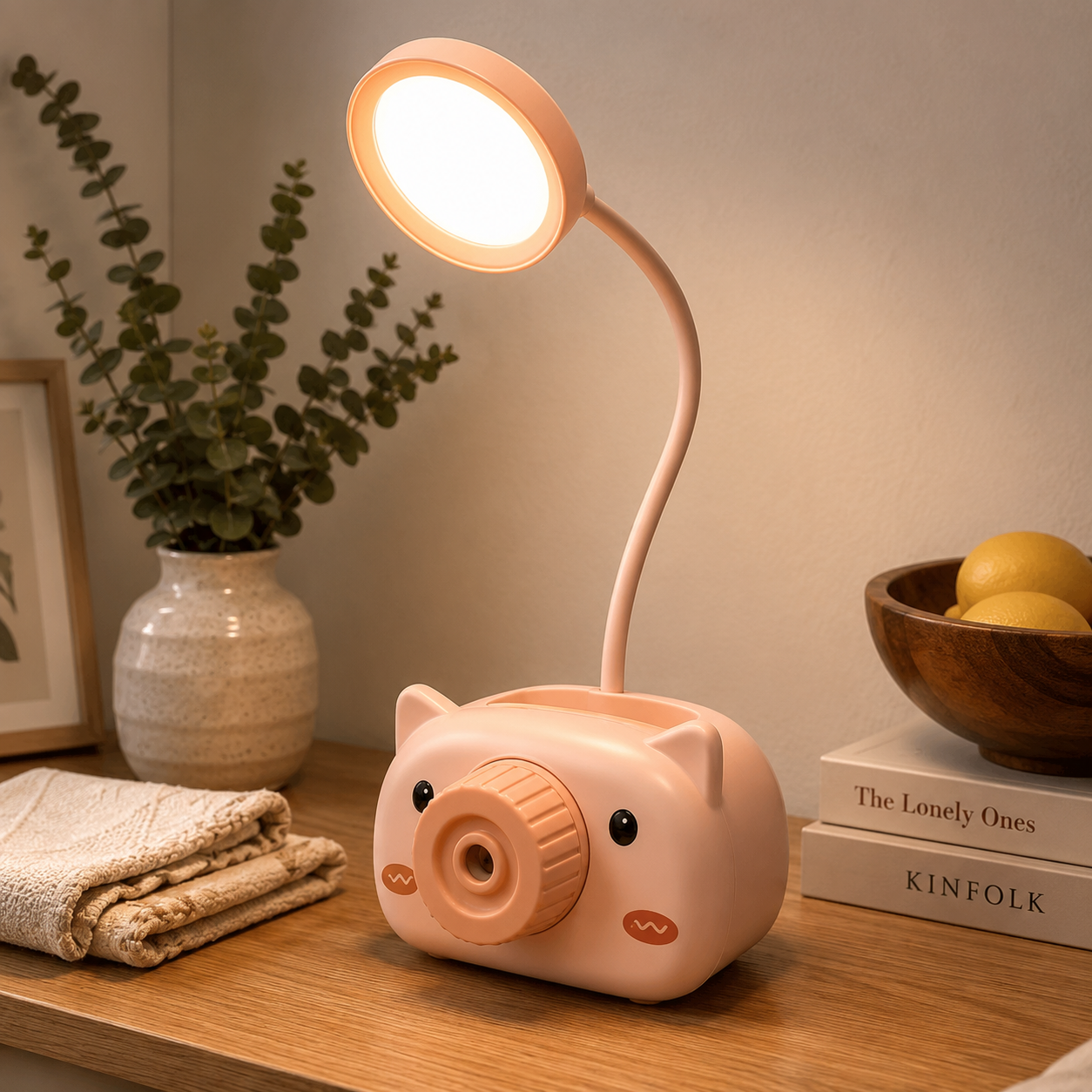 Lamp with sharpner