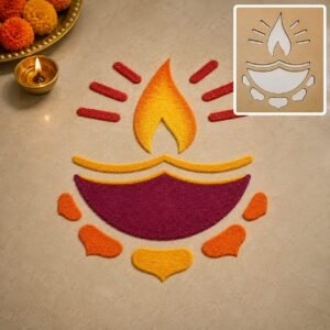 Diwali Diya Rangoli Design