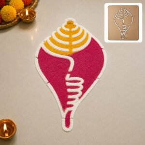 Shank Shaped Rangoli Design