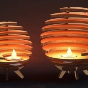 Diwali Moon Shapes Candle/Diya Stand