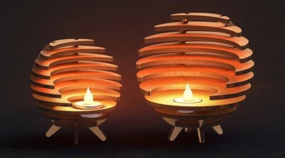 Diwali Moon Shapes Candle/Diya Stand