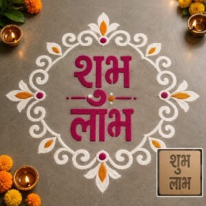 शुभ लाभ (Shubh Labh) Rangoli Design