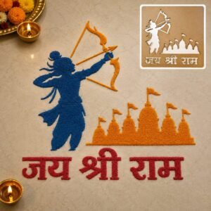 Jai Shree Ram Rangoli Design